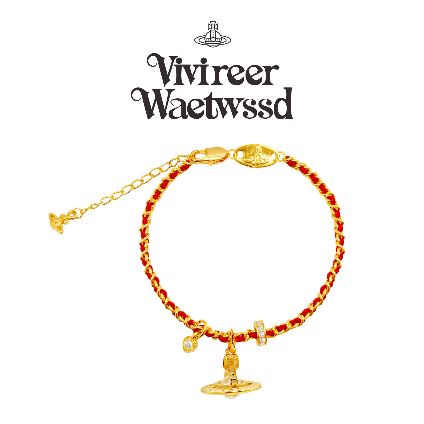  Vivireer Waetwssd 正品 土星吊坠红绳手链