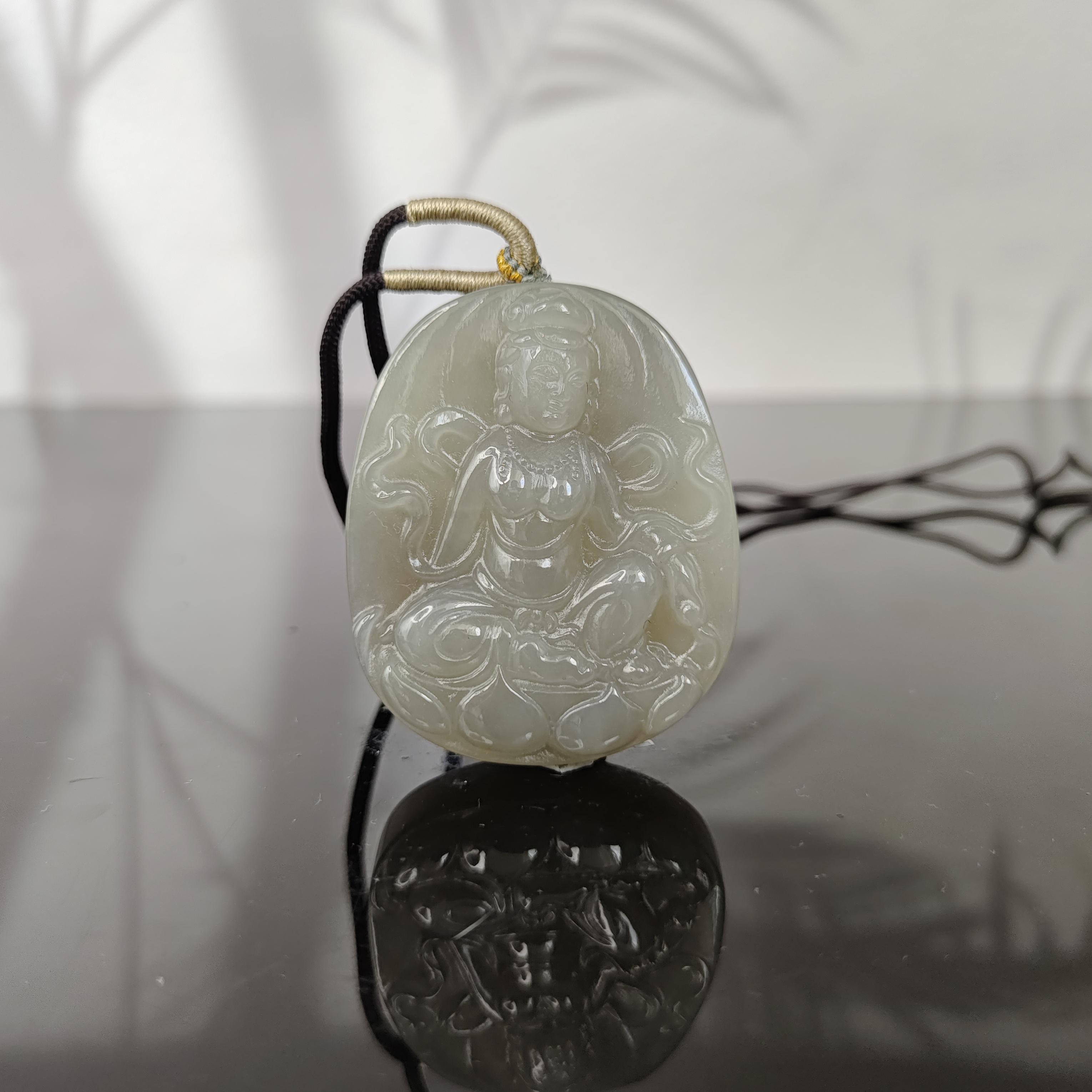 P和田玉观音吊坠2627