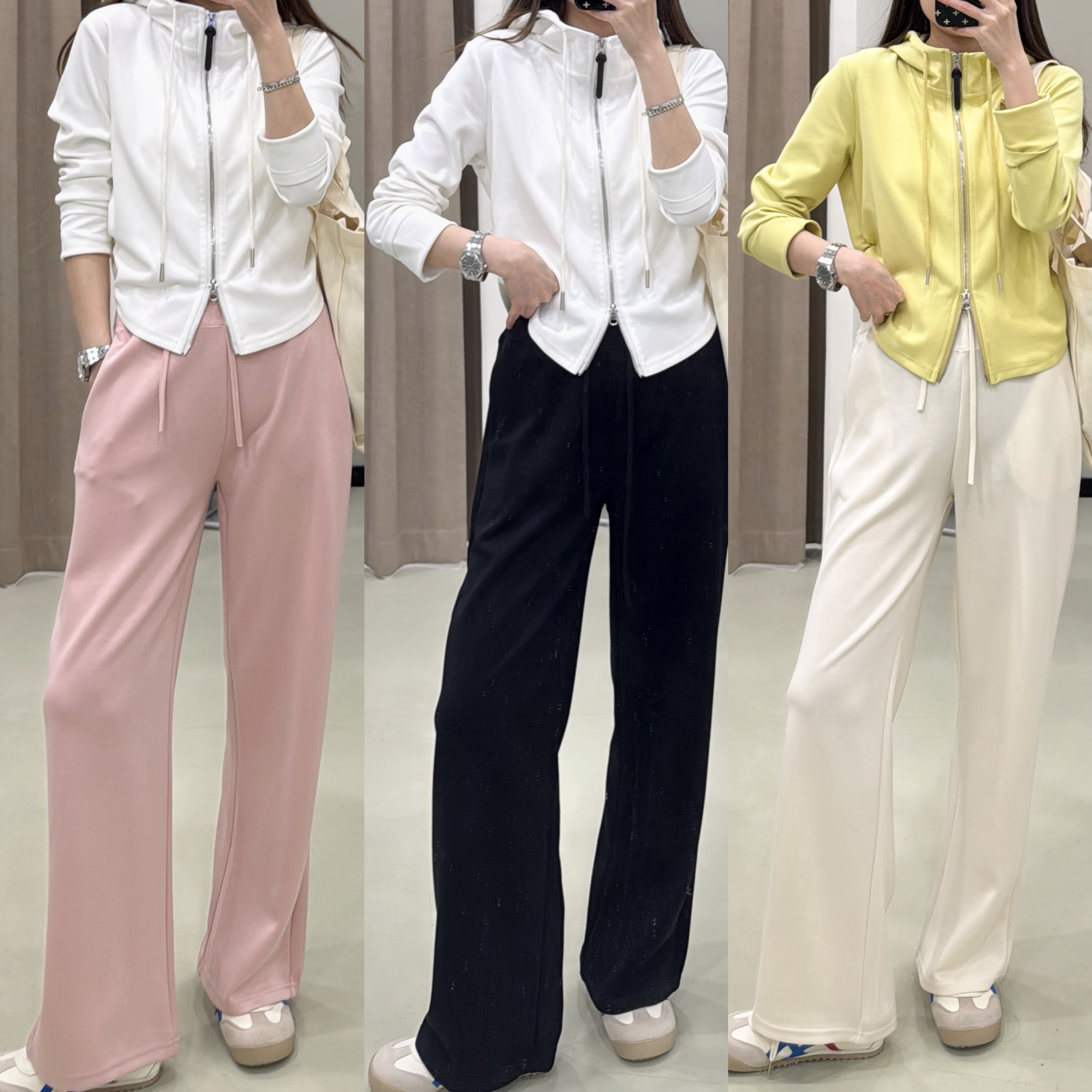 【ZMMY严选私服】春季新款舒适高腰显瘦垂感直筒卫裤5032003