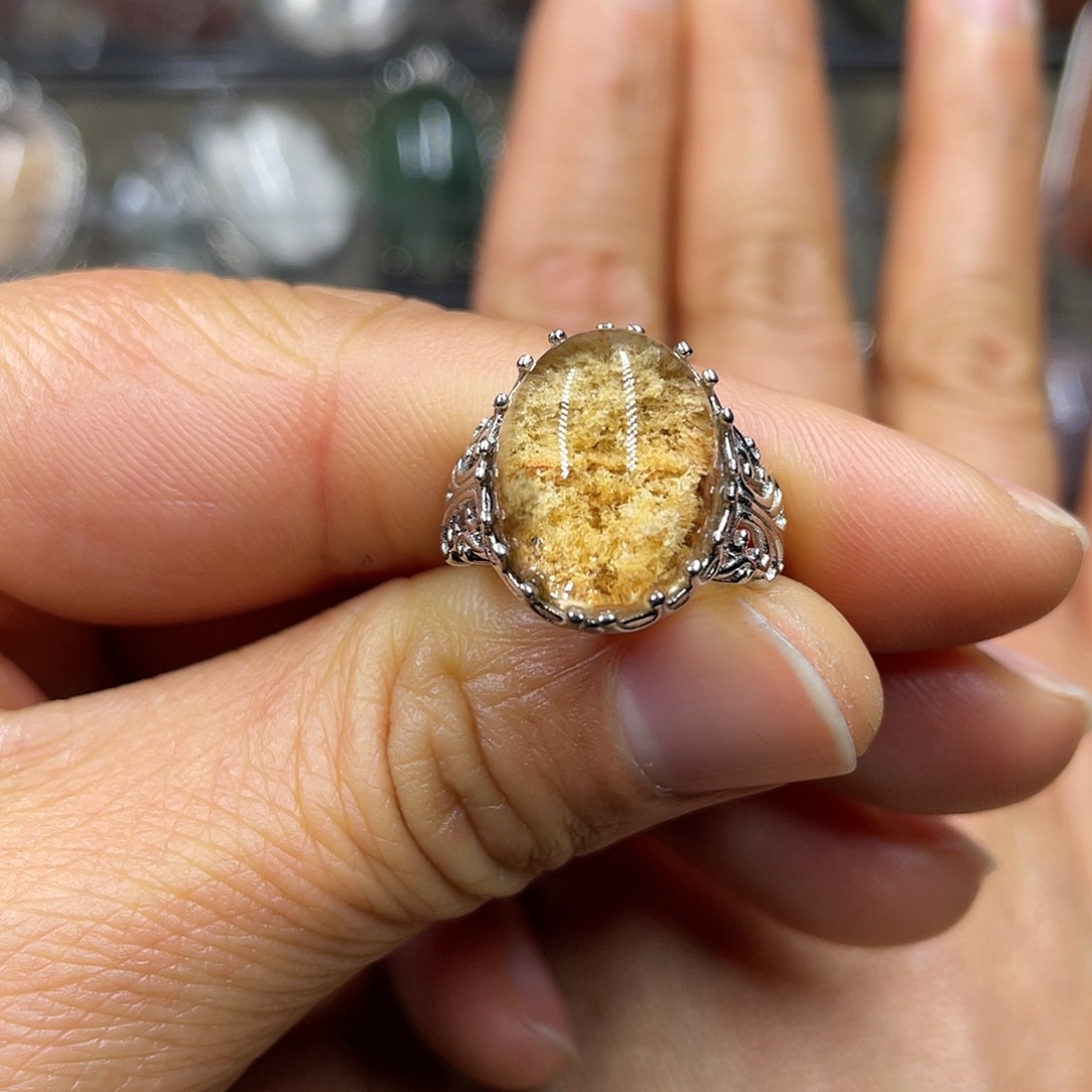 【闪购商品】水晶珠宝半成品银S925镶嵌戒指