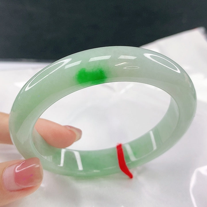 翡翠未镶嵌手镯圈59，00042