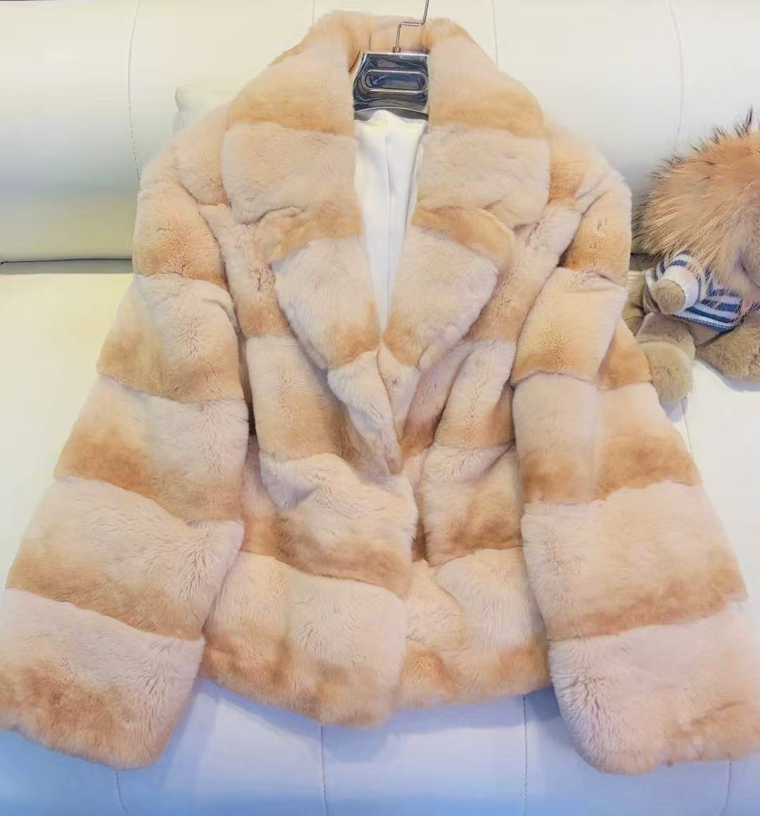 【YISHAN-】时尚西装领法式高级奢皮草外套T25603