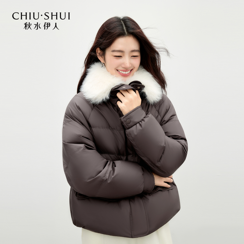 【直播优选】秋水伊人时尚外套女巴恩风羽绒服625410B150243