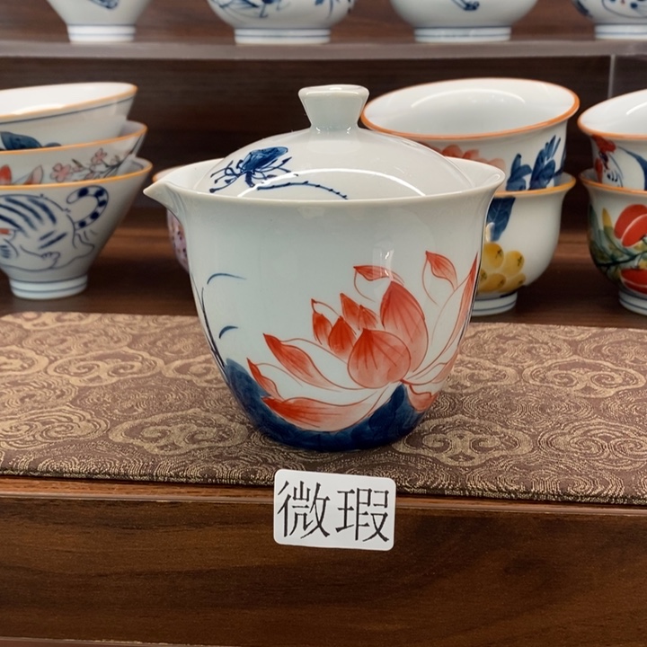 釉下老陶泥手工绘制