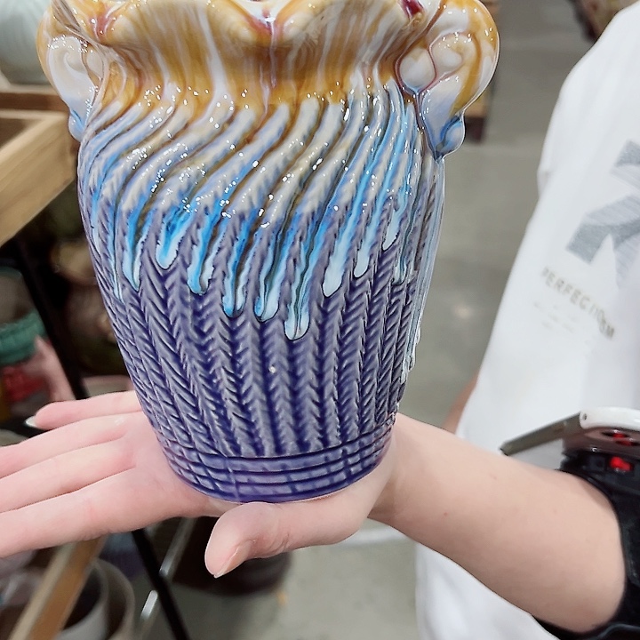 有孔.凑满10元发货多肉陶瓷花盆！