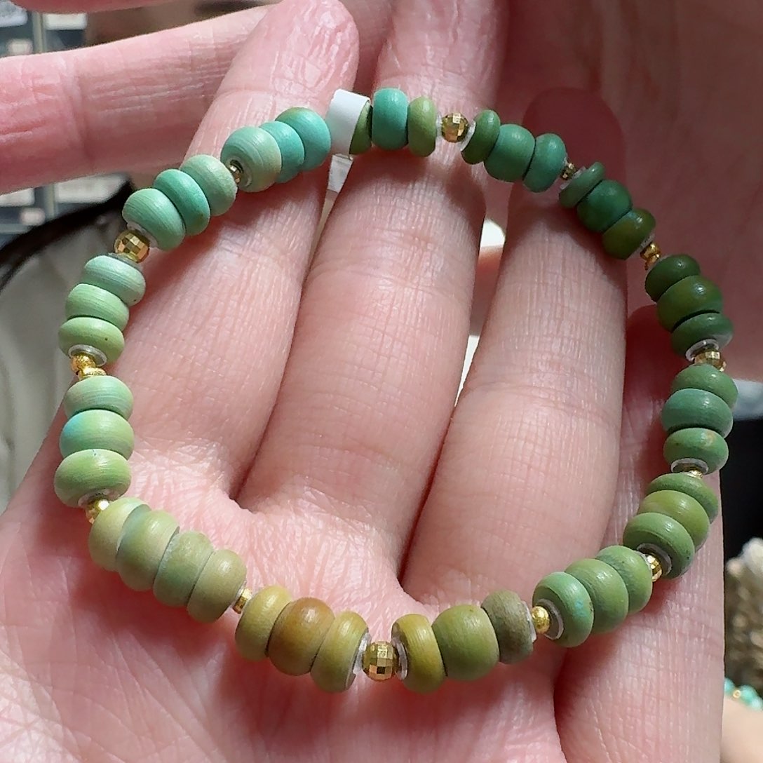 绿松石珠宝奇石18K金镶嵌