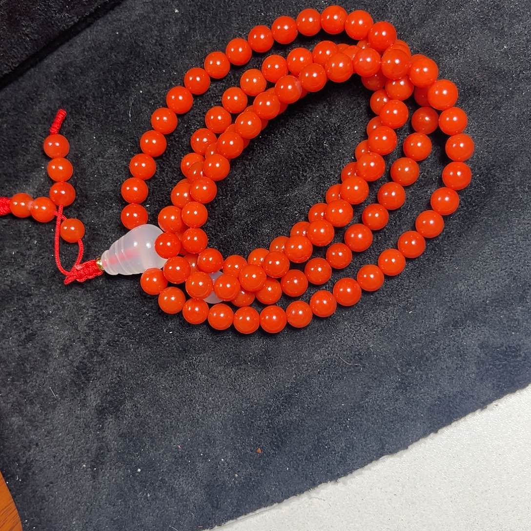 南红玛瑙手串未镶嵌保山西山杨柳冷水河108