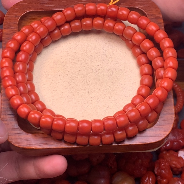 【闪购商品】未镶嵌配饰南红玛瑙卡7mm精工直切保山