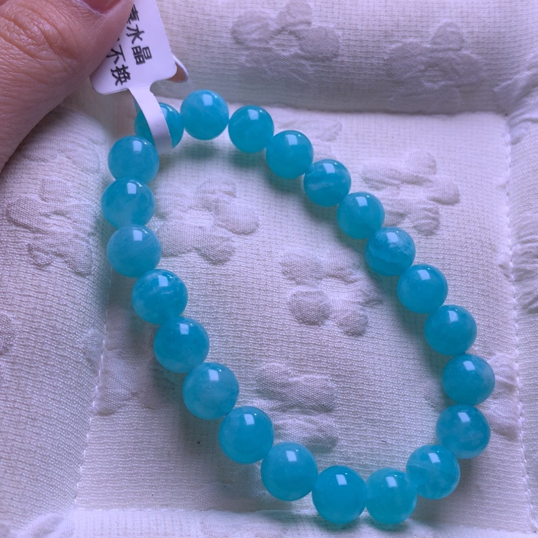 水晶手链未镶嵌天河石8+