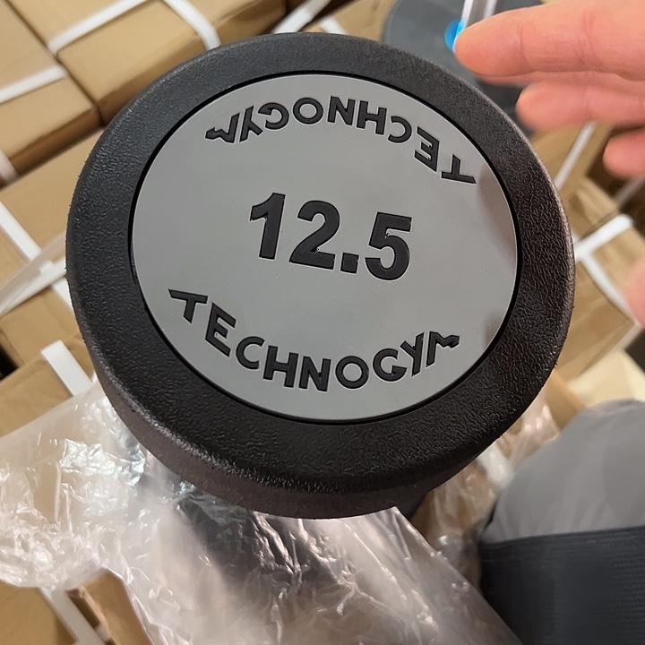 全新纯钢泰诺哑铃12.5公斤一只粉色