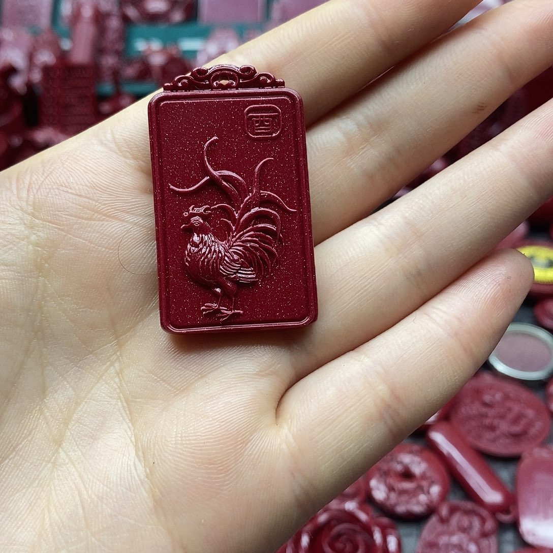 天然辰砂朱砂吊坠