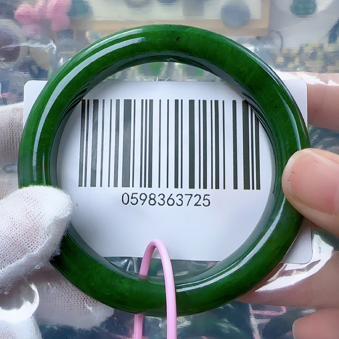 和田玉（碧玉）手镯未镶嵌聆*?5859