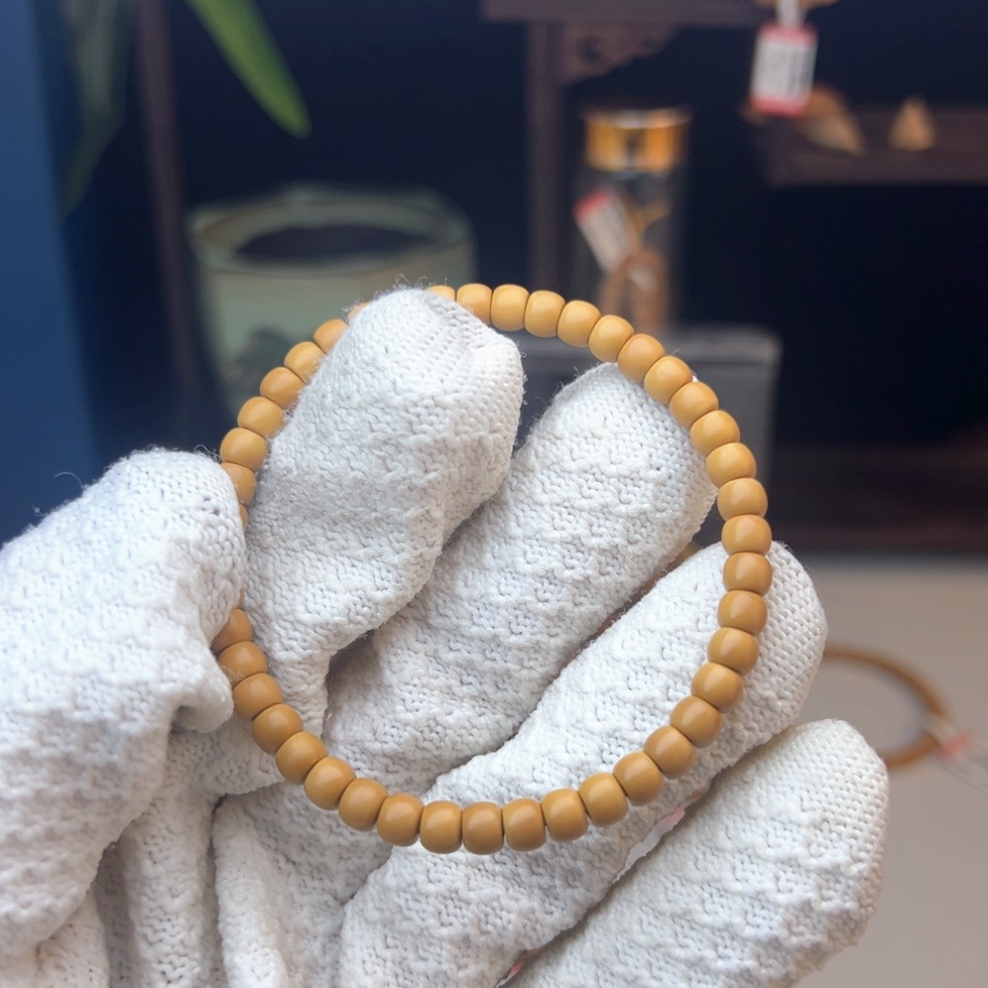 橄榄核手串老挝核尖单圈手串5.4mm