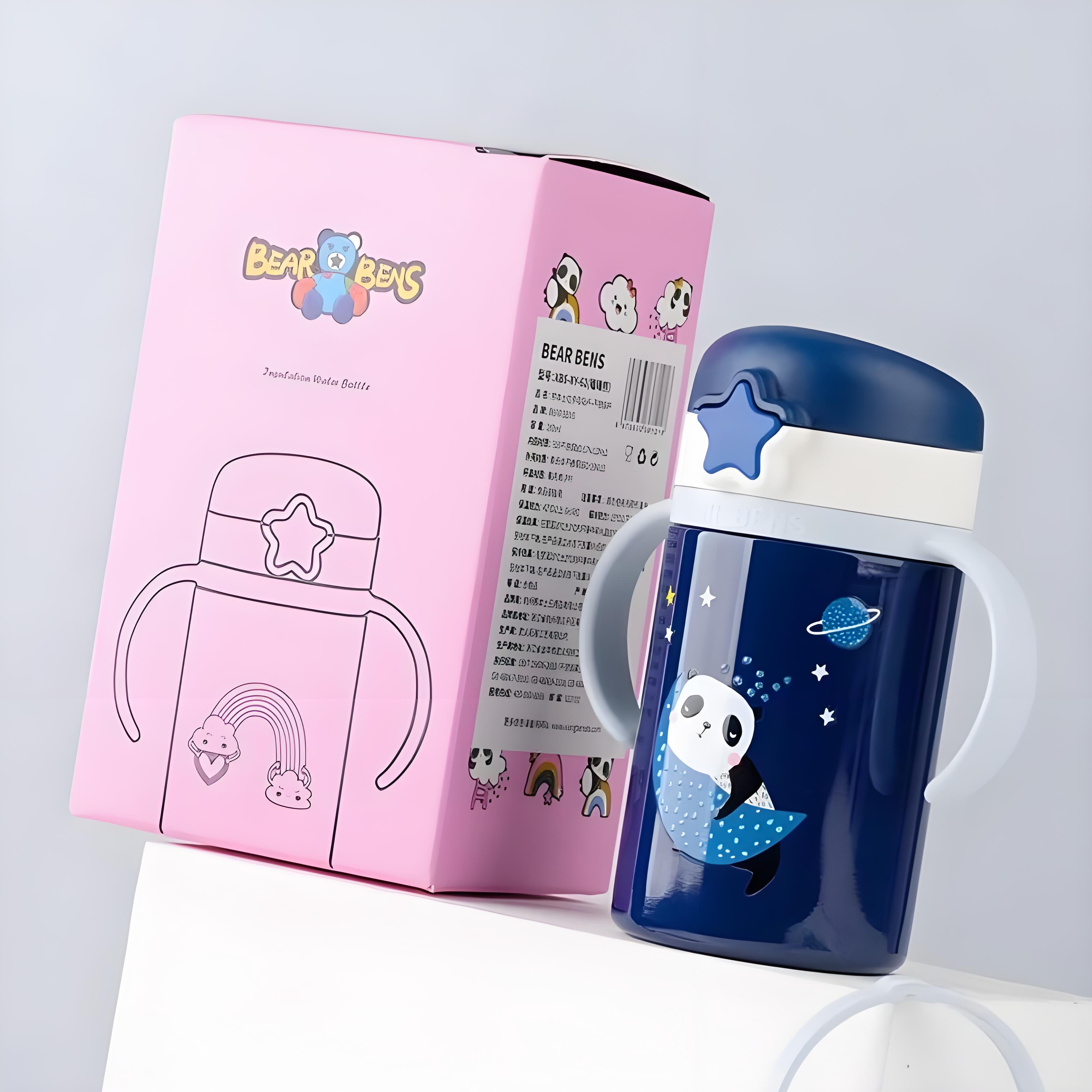 【省钱哥拼手速】熊本士两用学饮保温杯316不锈钢儿童水杯