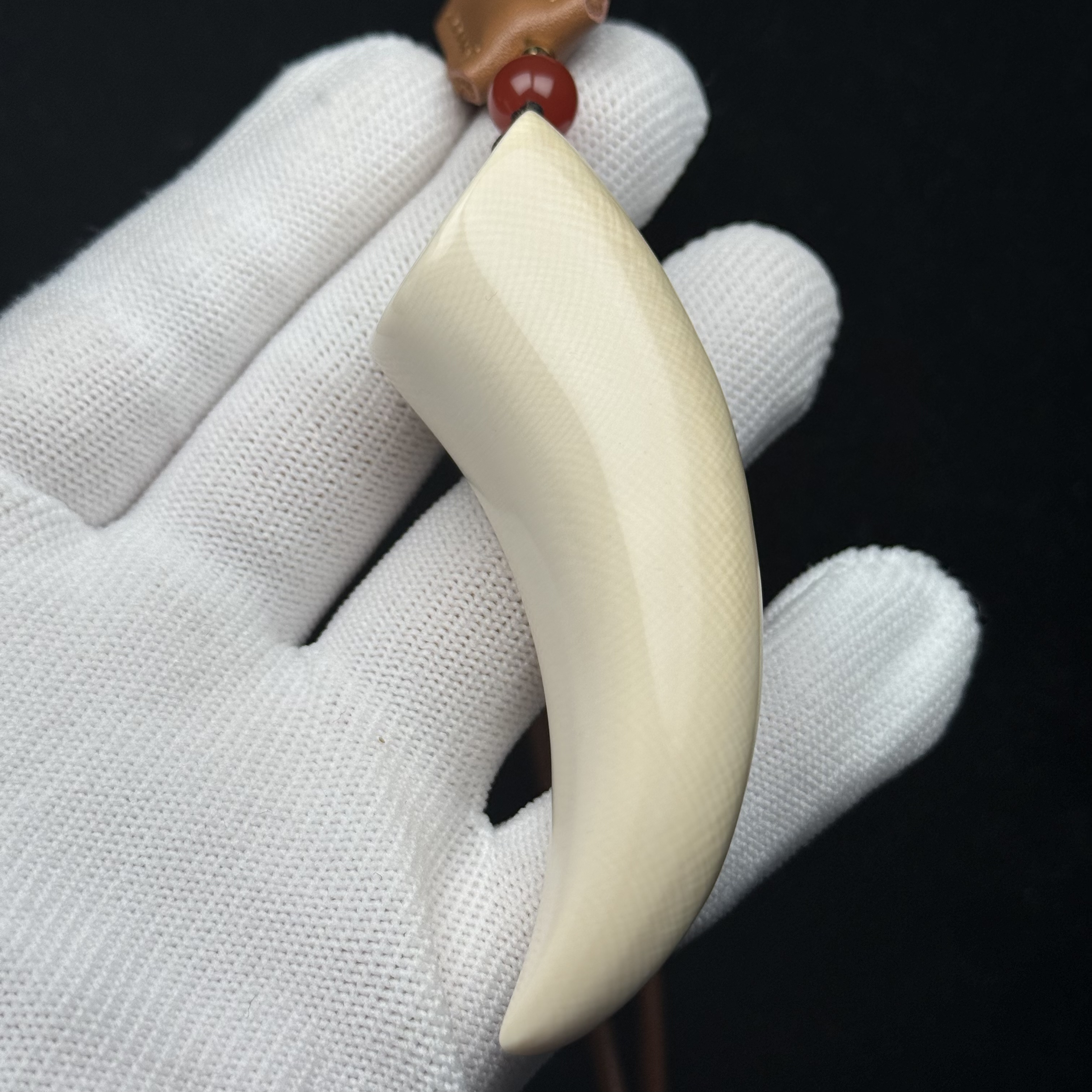 B2405天然猛犸牙 牙尖73.5mm支持复检假一罚十