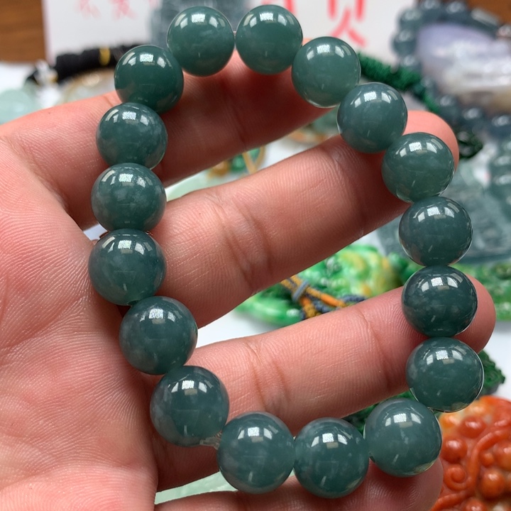 翡翠颈饰未镶嵌保真天然a货翡翠