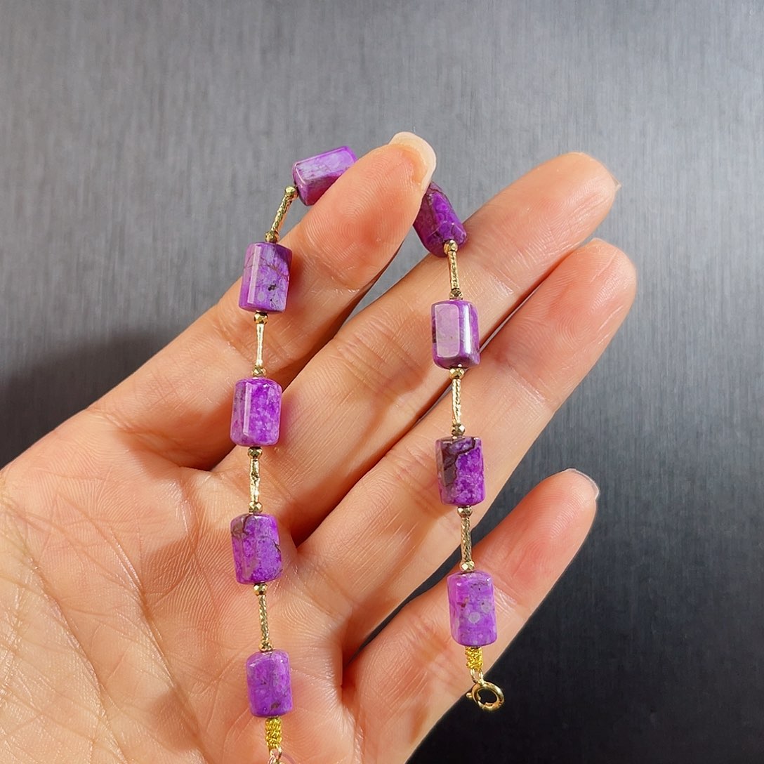 苏纪石（舒俱来）南非老矿料舒俱来手链k金未镶嵌