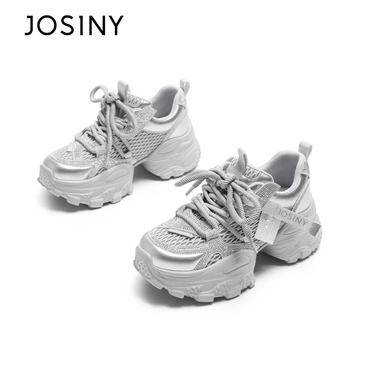 【流年】卓诗尼2025新款爆款时尚百搭老爹鞋女秋季休闲运动鞋女鞋