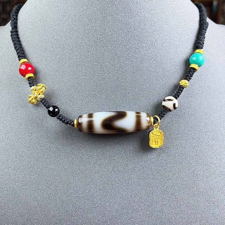 玛瑙/玉髓颈饰合金