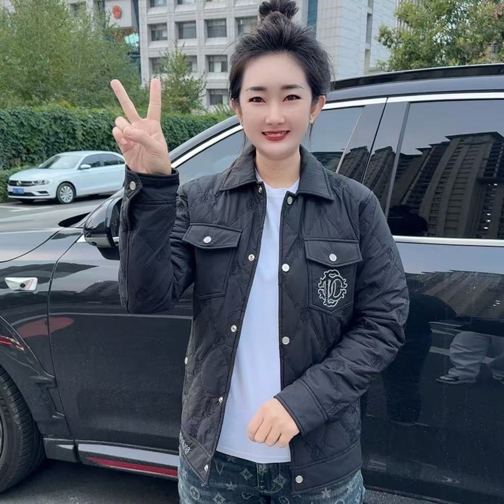 2025秋季新款男士高级感轻奢休闲翻领夹克棉服外套百搭时尚D-056