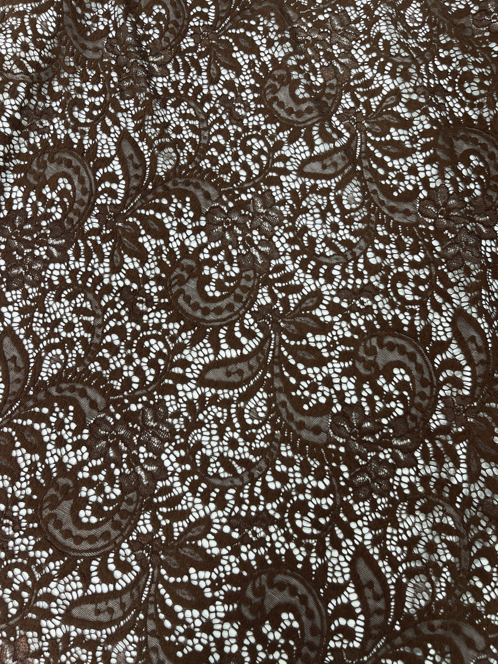 新款弹力腰果亮光丝高弹高档蕾丝底布打底衫面料做花边辅料蕾丝