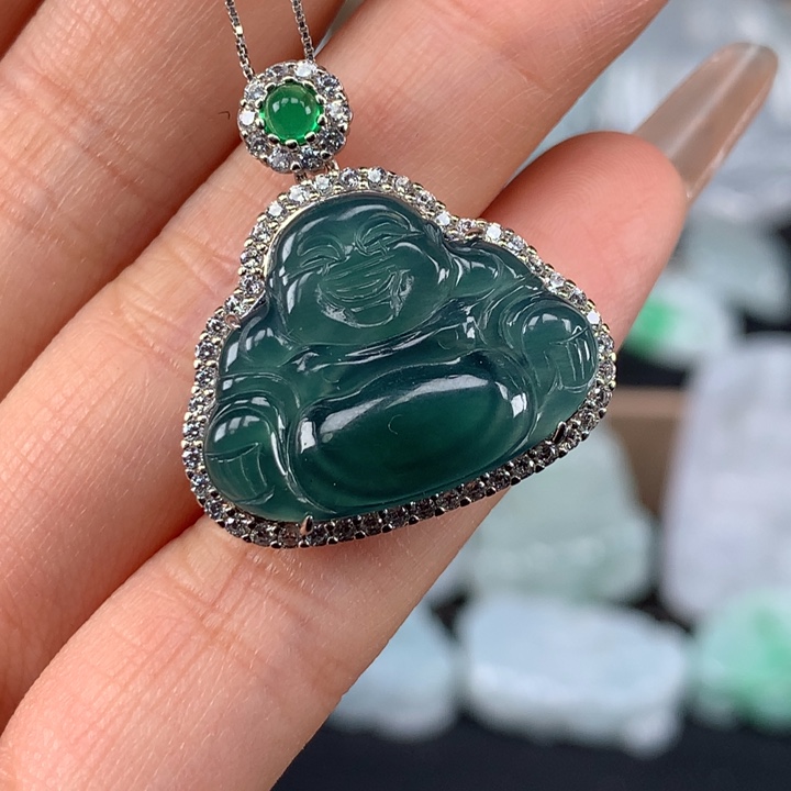 颈饰未镶嵌翡翠佛公