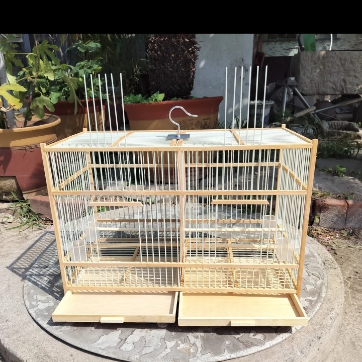 玻璃钢丝鹦鹉专用竹笼长宽高50.26.35厘米