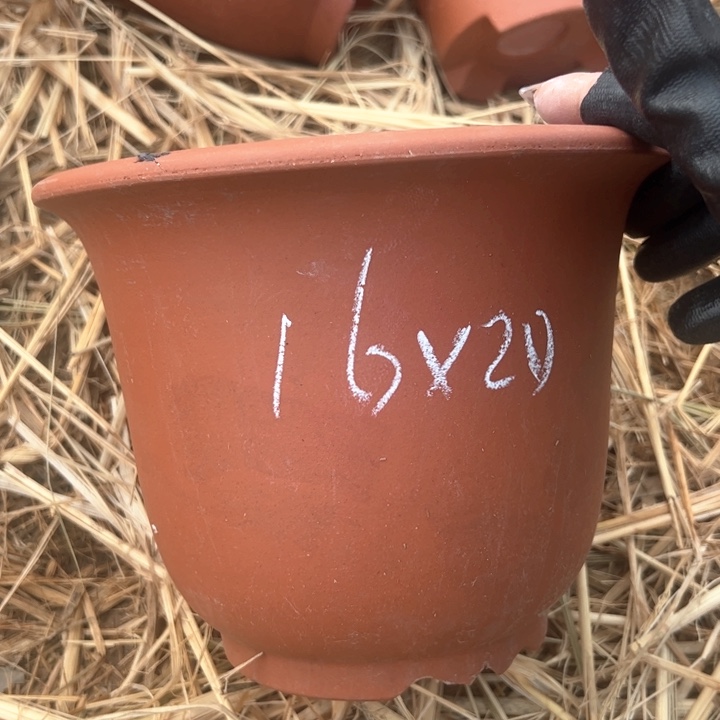 红陶紫砂兰花盆微瑕