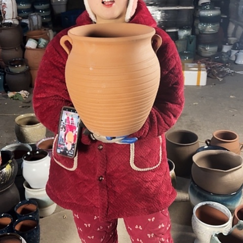 口25高30瑕疵底裂盆子 