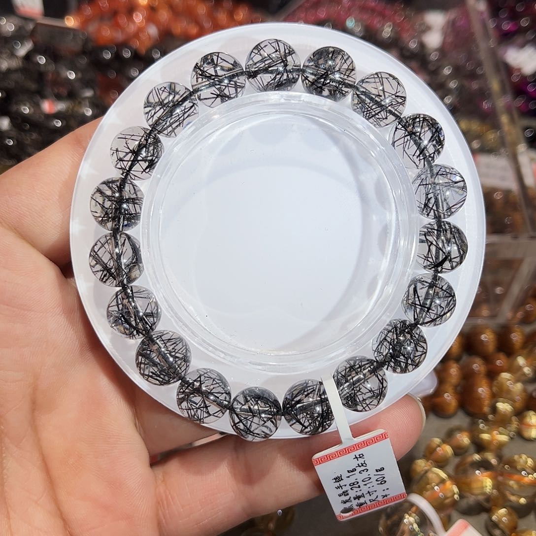 水晶手链未镶嵌黑发晶手链