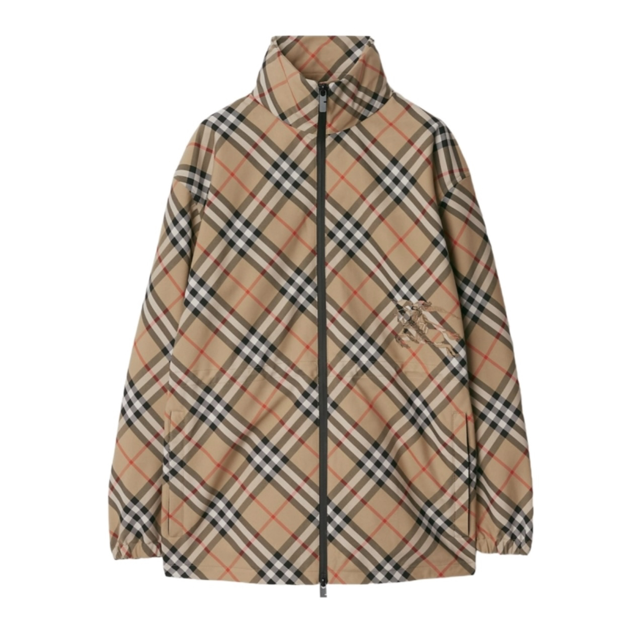 未使用 BURBERRY/博柏利 女士新款斜纹抽绳收腰连帽夹克外套