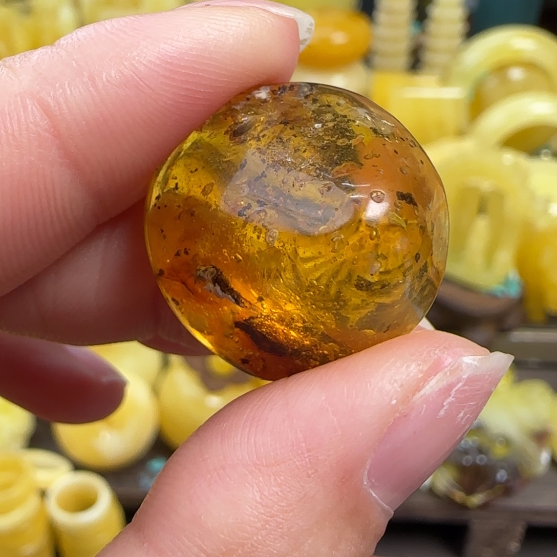 琥珀未镶嵌珠宝奇石微瑕