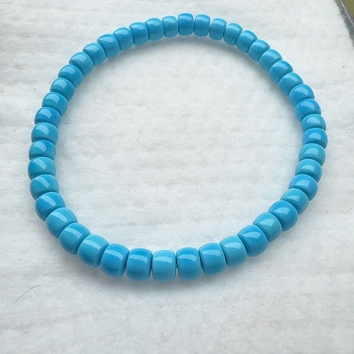 尺寸：5/4➕蓝直切桶珠手串
