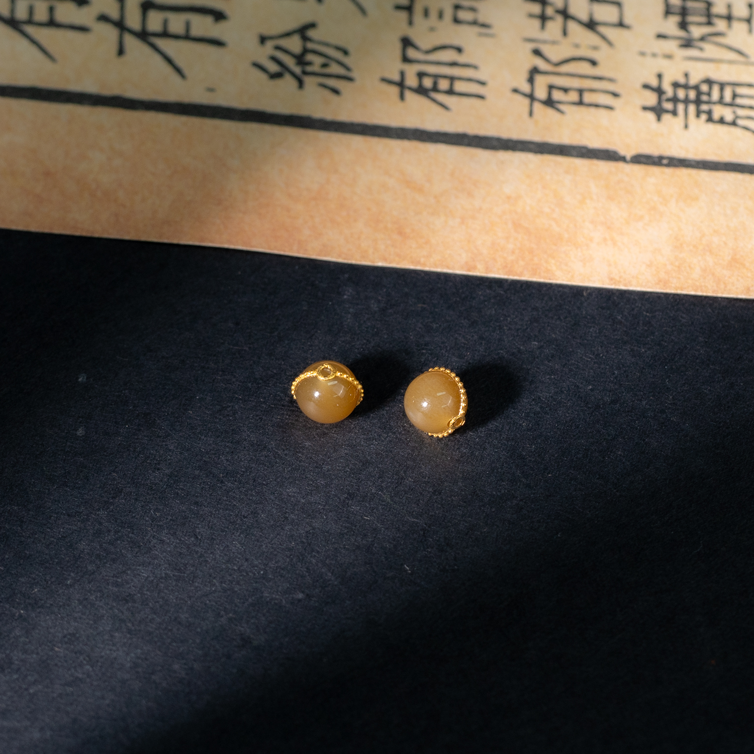 【韵洁珠宝】18k和田玉糖料圆珠配饰6mm+-/Z0624/多样性发一件