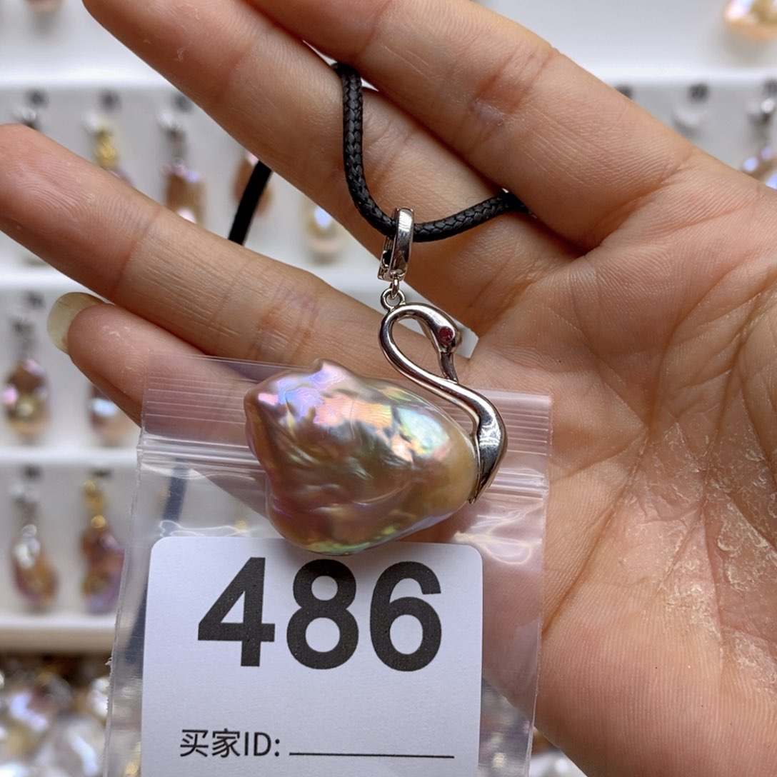 淡水珍珠颈饰银S925镶嵌奈**悠486