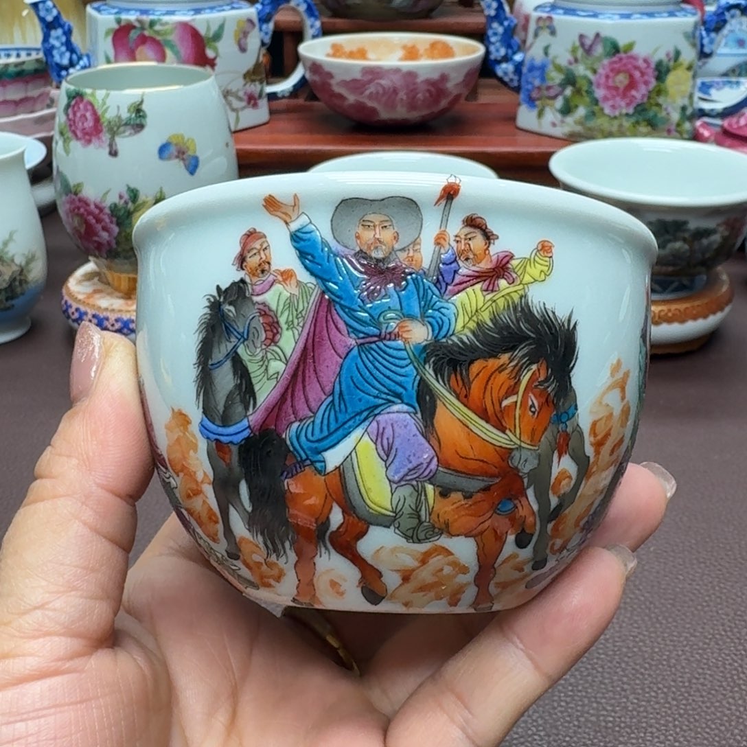 瓷片景德镇仿古手工制作精品展示