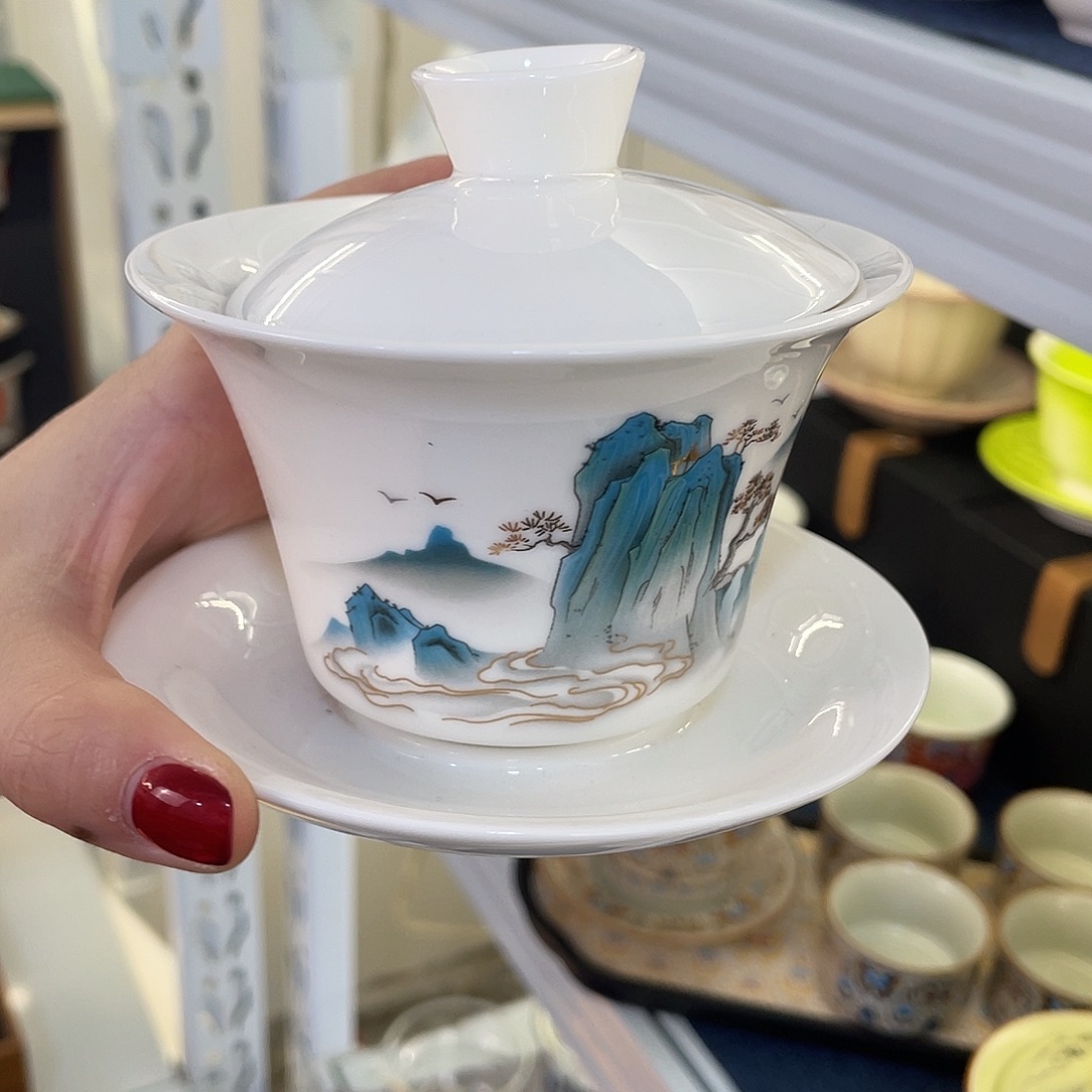 陶景德陶瓷盖碗茶具