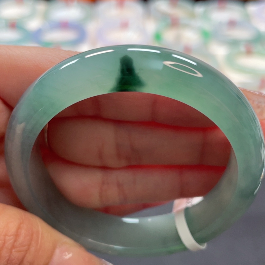 【闪购商品】翡翠手镯未镶嵌51冰透湖光山色起光8号