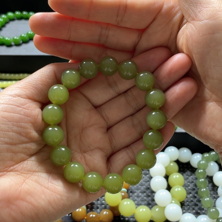 和田玉手链未镶嵌风**静