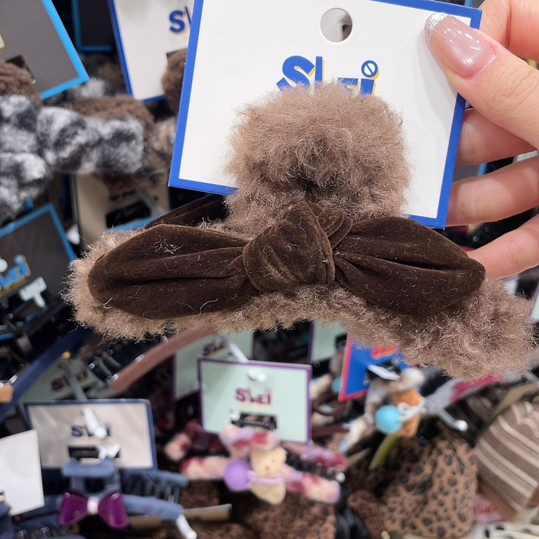 布艺非金属咖色蝴蝶结13抓