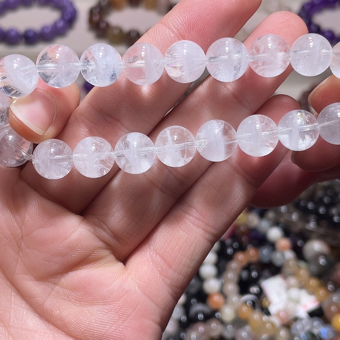 水晶未镶嵌手链喜马拉雅白幽灵10.4