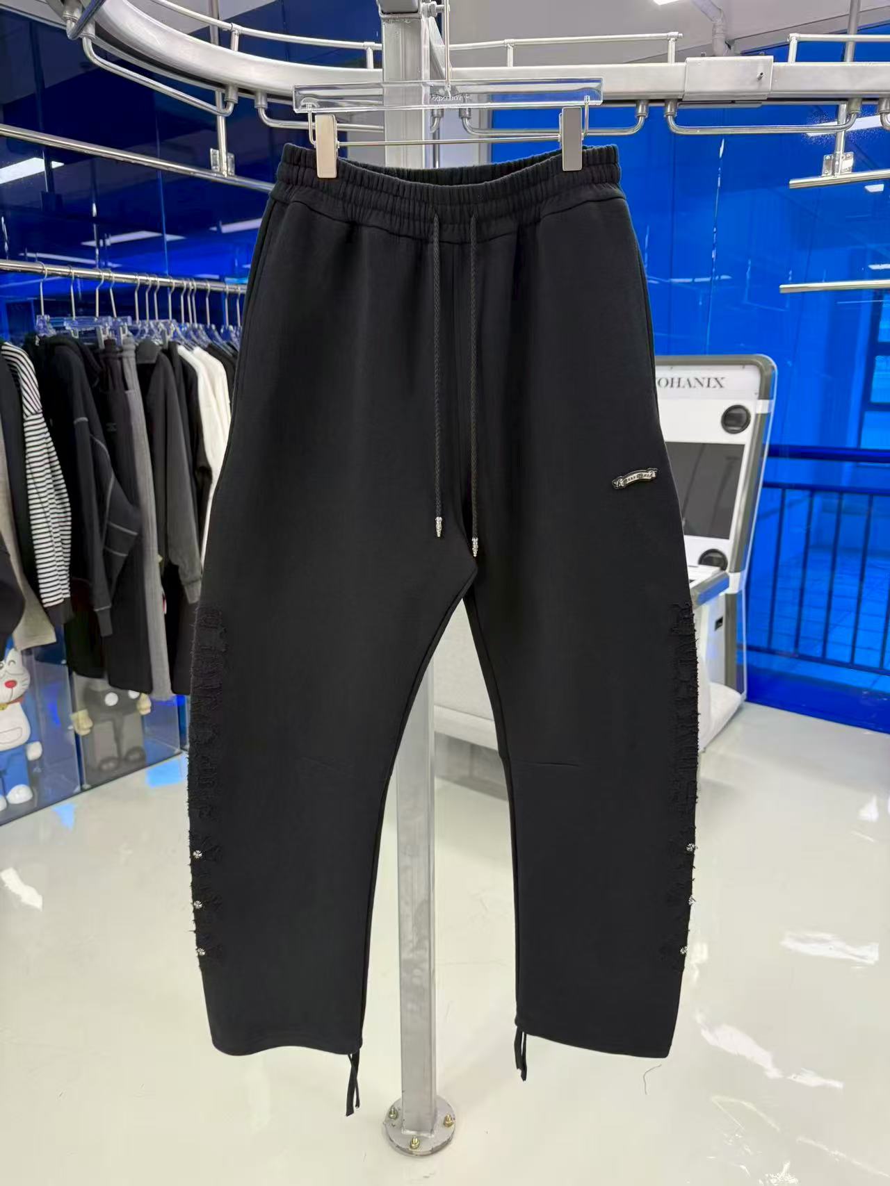 【迅风】2025秋冬重磅600克纯棉加厚激光烧花立体剪裁加厚秋冬长裤