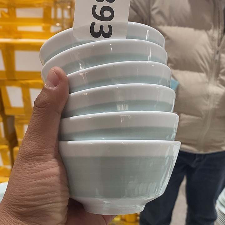 白瓷393米饭碗6只