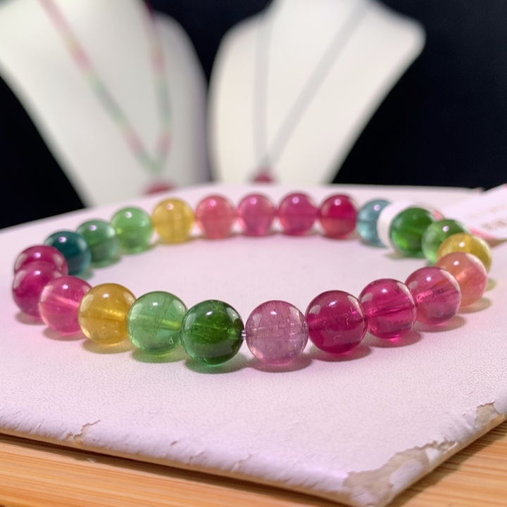 双色碧玺手链未镶嵌