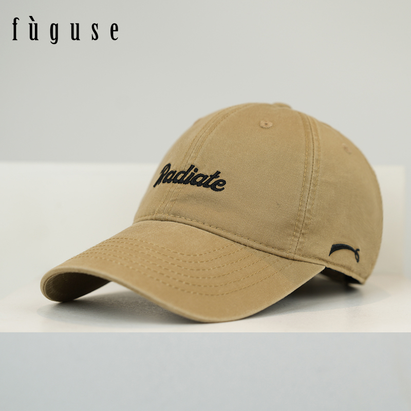 春夏休闲刺绣字母遮阳棒球帽男百搭大头围显脸小防晒鸭舌帽子女潮