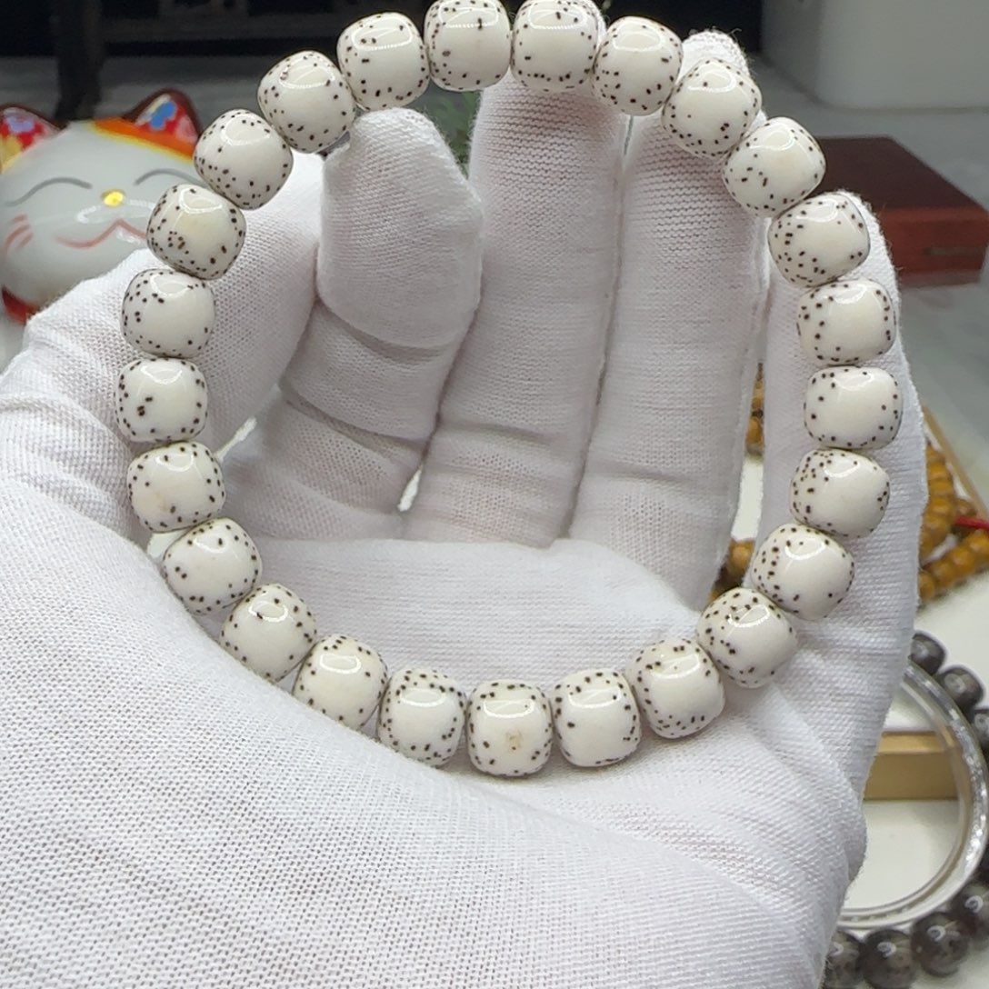 星月菩提手串原脂原生态半臂留白小细星9×8同枝果a3