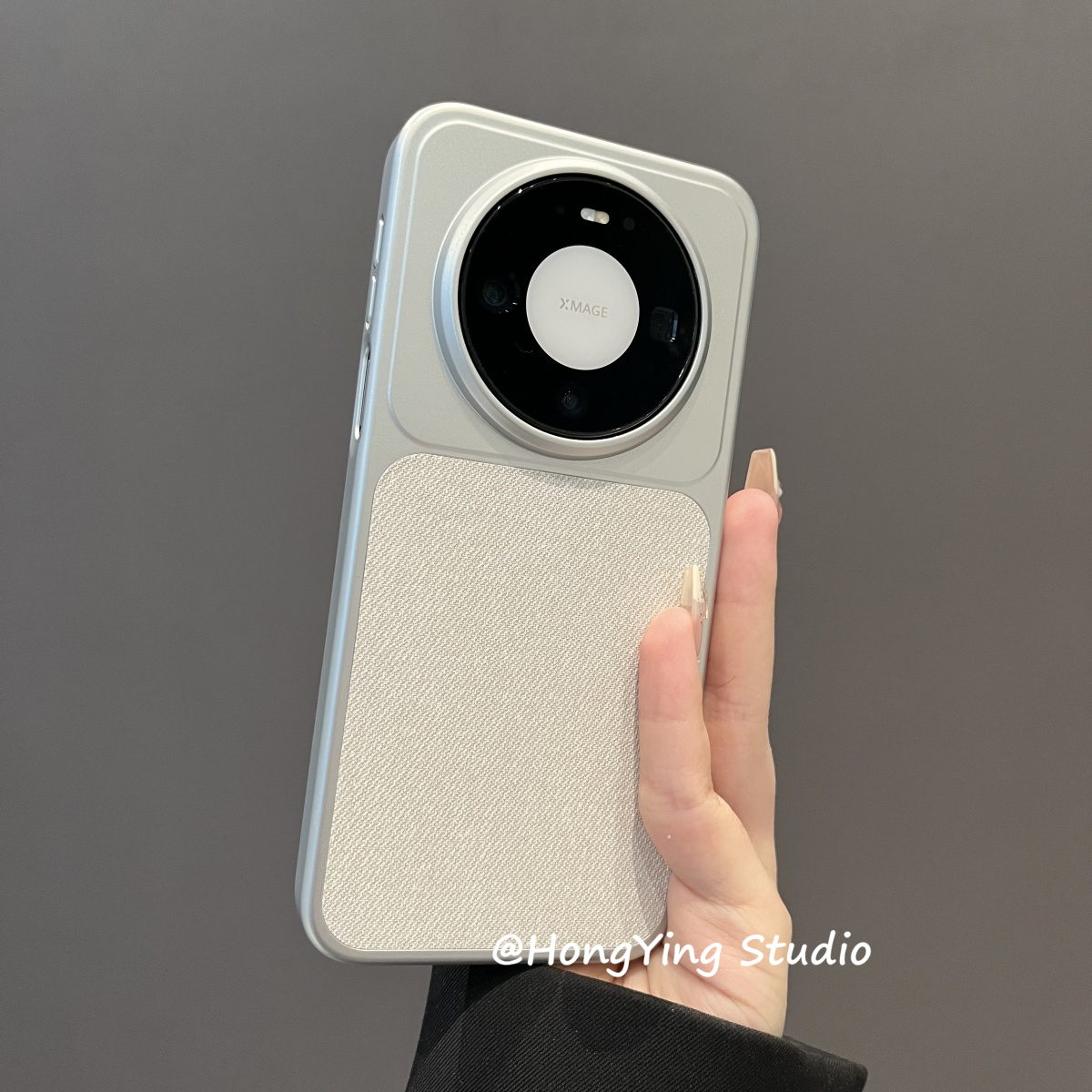 适用华为mate80promax手机壳新款高级感电镀银牛仔纹mate70/60pro