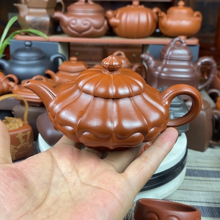 紫砂茶壶合菱220CC原矿赵庄朱泥双十一特价