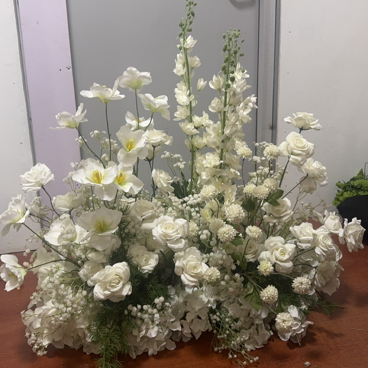 婚礼专用白色地排花