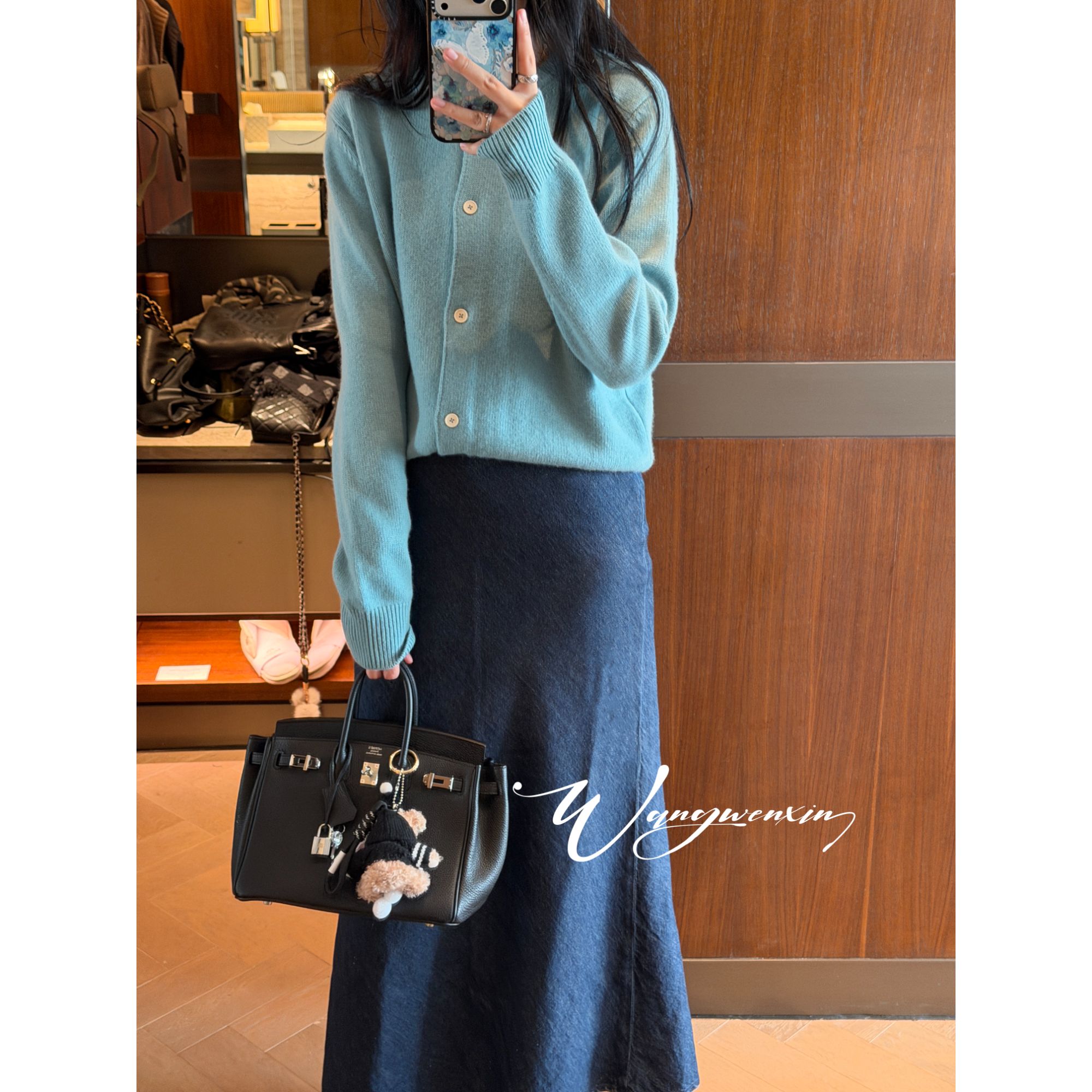 【王雯馨】"清醒人间"不回首！与天成衣！！意羊绒开衫